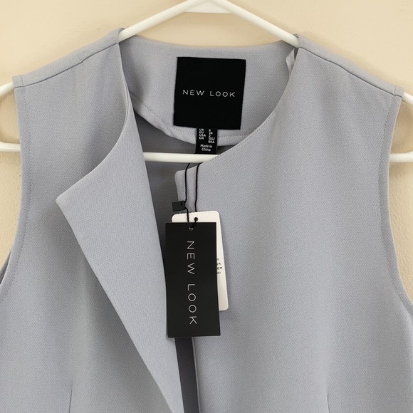 New Look long vest jacket pastel blue - Picture 2 of 7